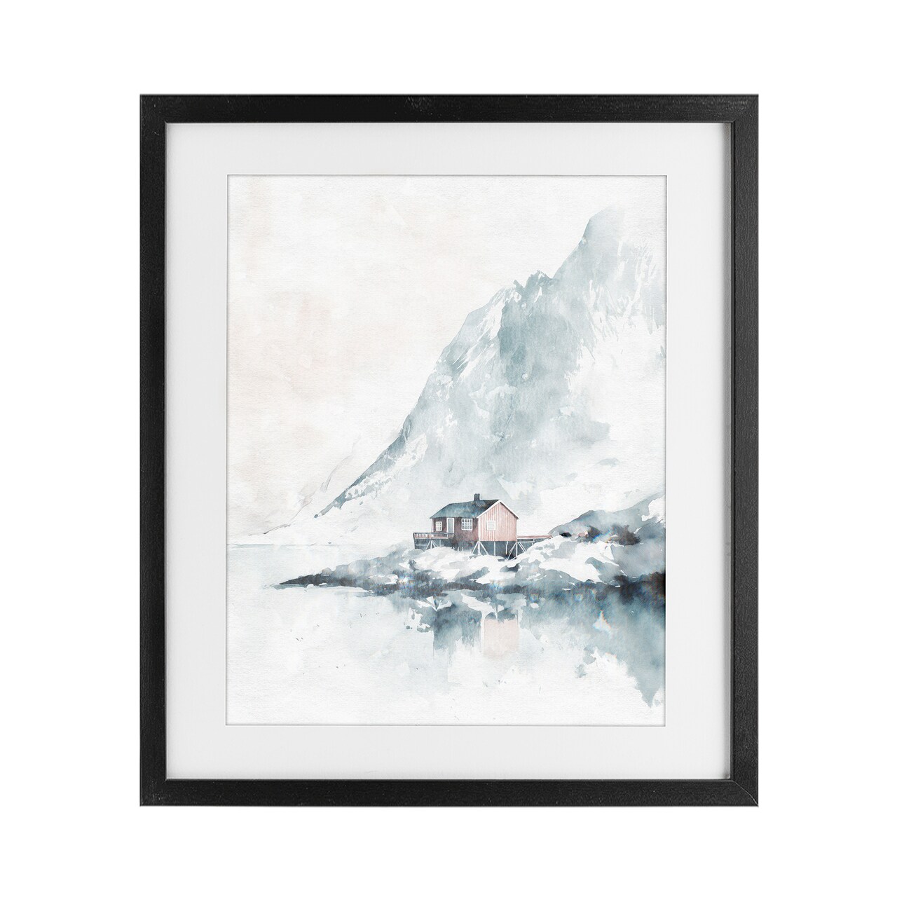 Stupell Industries Snow Shelter Watercolor Framed Print Under Glass, design by Svetlana Aleynikova